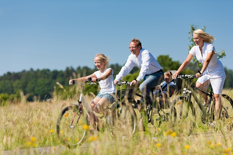 Familie Radfahren