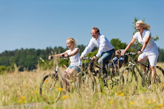 Familie Radfahren